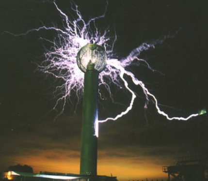 Tesla coil: Electrum sculpture